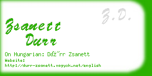 zsanett durr business card